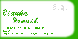 bianka mravik business card